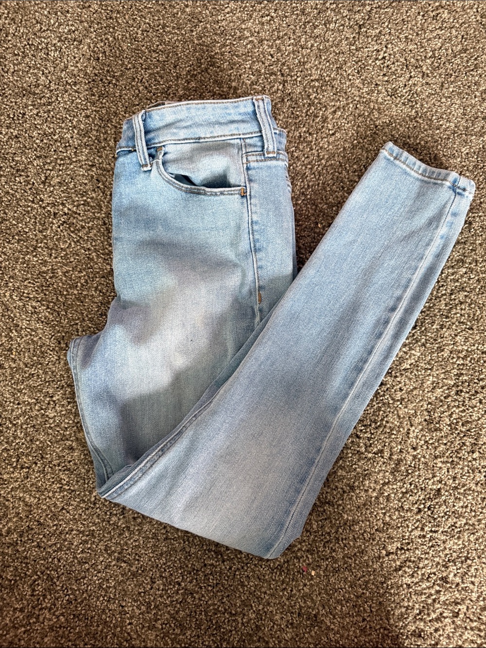 Light Blue Old Navy Super Skinny High Risw